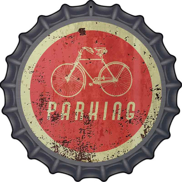Bicycle Parking Novelty Metal Bottle Cap Sign BC-1081