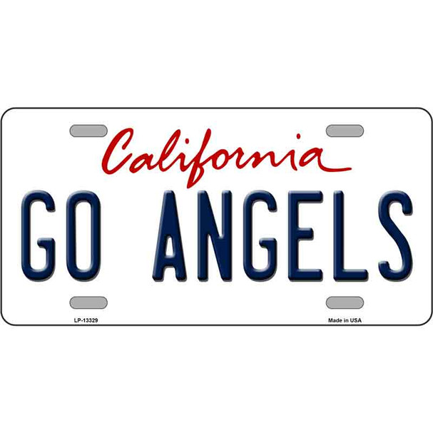 Go Angels Novelty Metal License Plate Tag