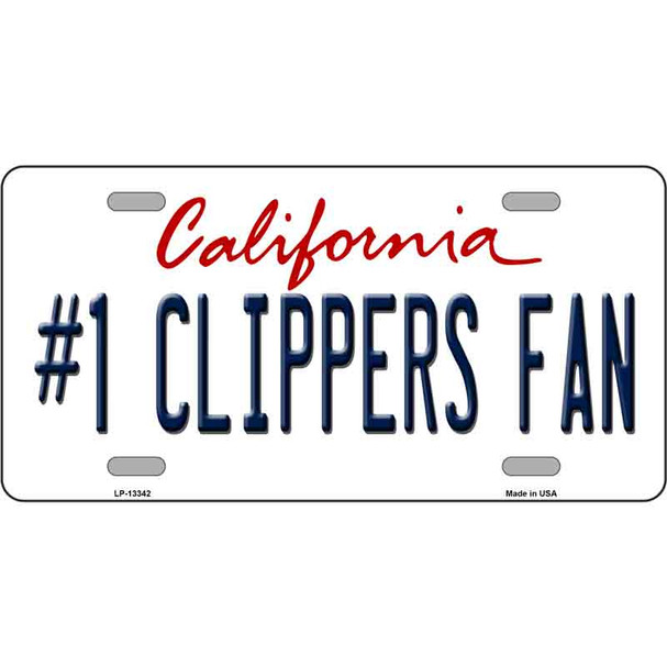 Number 1 Clippers Fan Novelty Metal License Plate Tag