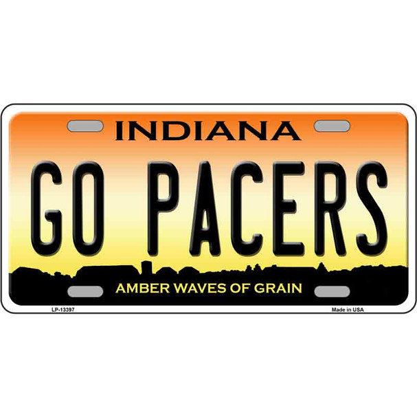 Go Pacers Novelty Metal License Plate Tag