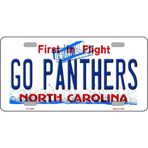 Go Panthers North Carolina Novelty Metal License Plate Tag