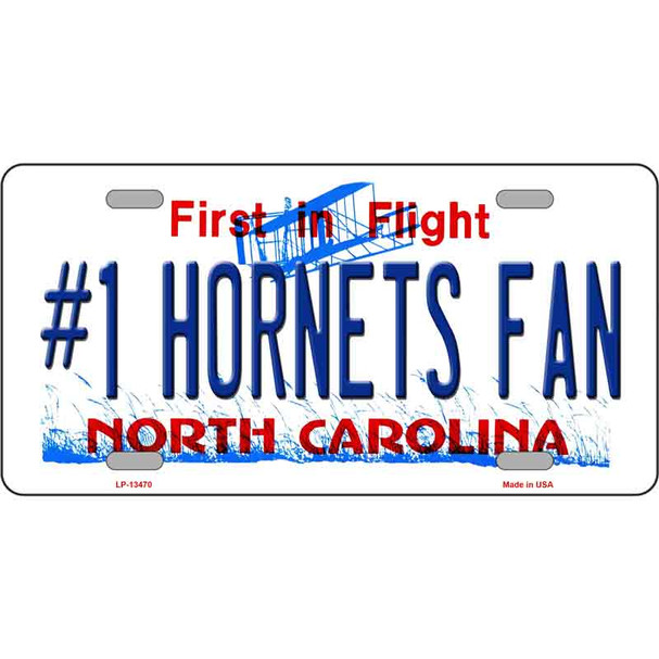 Number 1 Hornets Fan Novelty Metal License Plate Tag