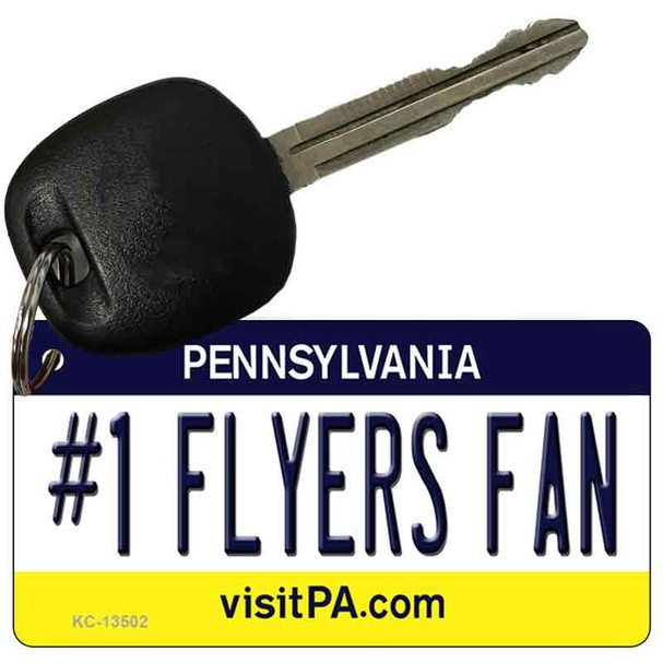 Number 1 Flyers Fan Novelty Metal Key Chain KC-13502