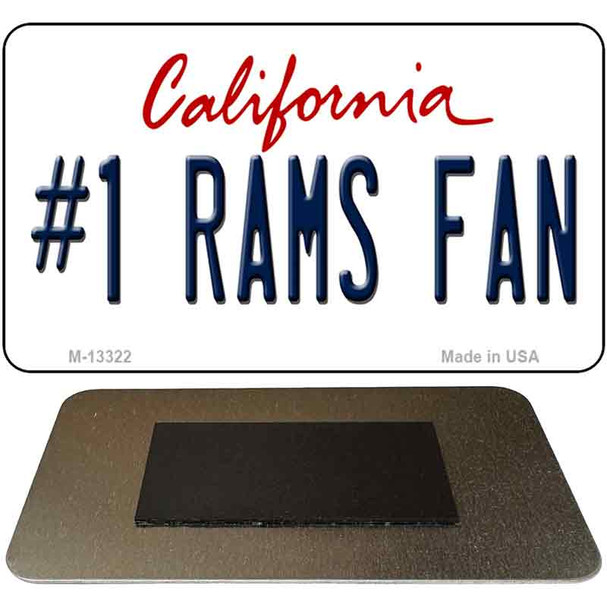 Number 1 Rams Fan Novelty Metal Magnet M-13322