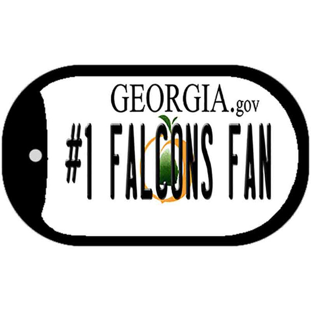 Number 1 Falcons Fan Novelty Metal Dog Tag Necklace DT-13380