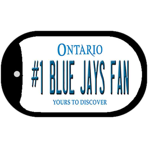 Number 1 Blue Jays Fan Novelty Metal Dog Tag Necklace DT-13544