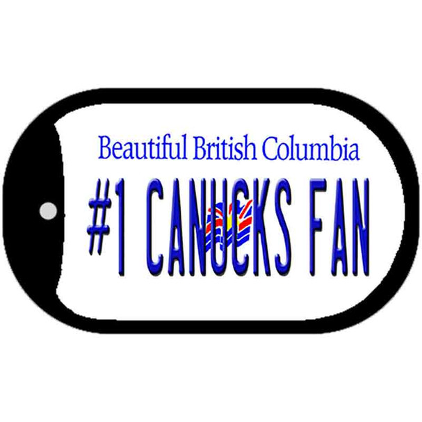 Number 1 Canucks Fan Novelty Metal Dog Tag Necklace DT-13552