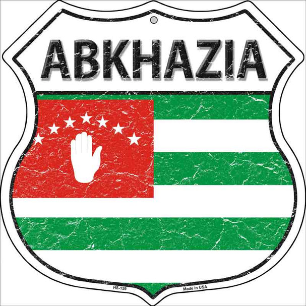 Abkhazia Flag Highway Shield Metal Sign