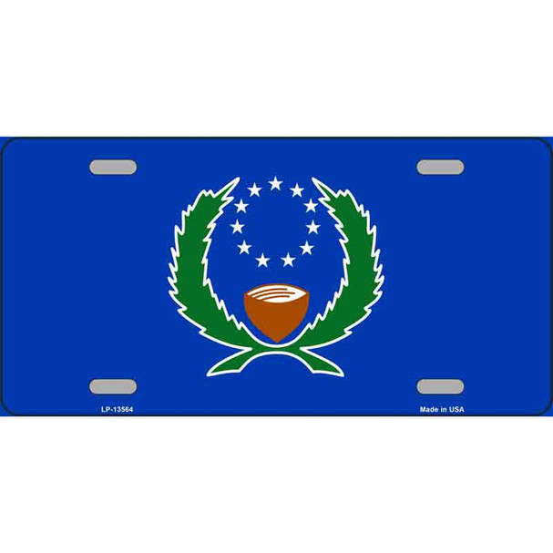 Pohnpei Flag Metal Novelty License Plate