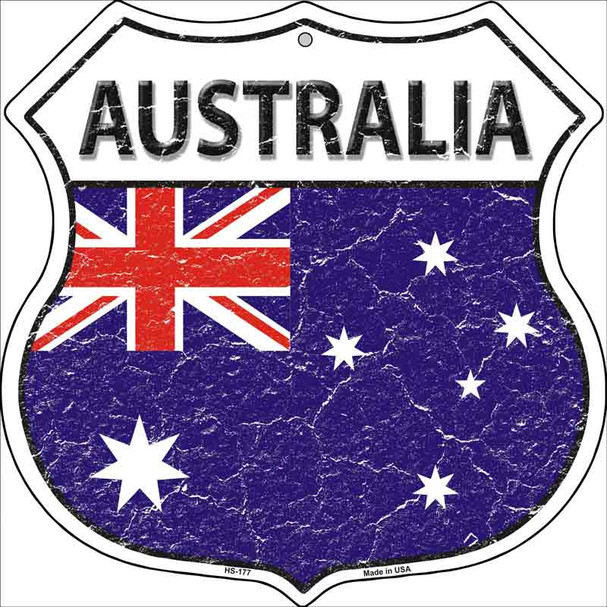 Australia Flag Highway Shield Metal Sign