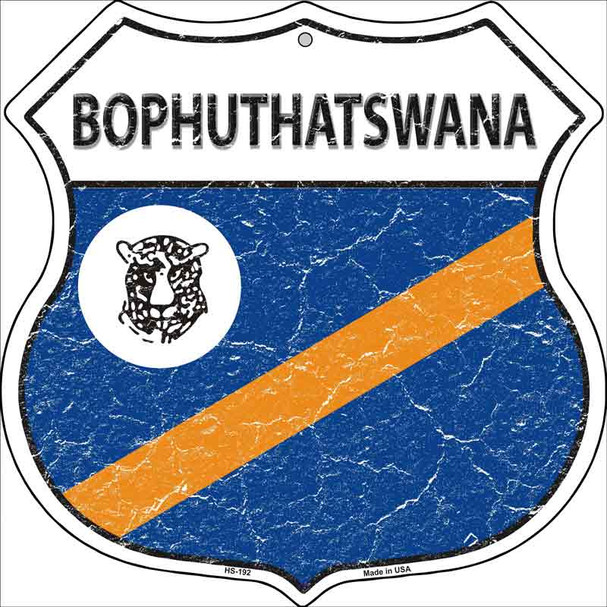 Bophuthatswana Flag Highway Shield Metal Sign