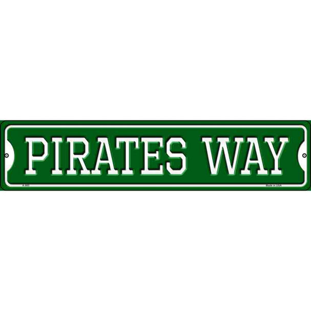 Pirates Way Green Novelty Metal Street Sign