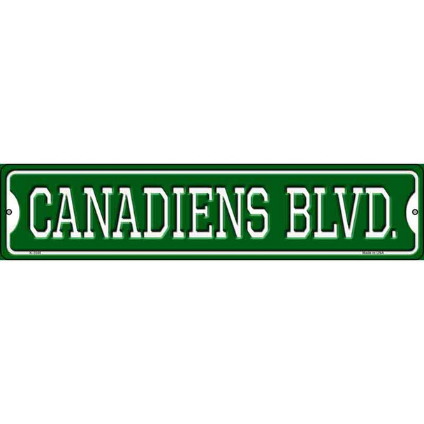 Canadiens Blvd Novelty Metal Street Sign