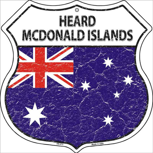 Heard Mcdonald Islands Flag Highway Shield Metal Sign