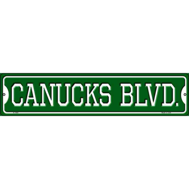 Canucks Blvd Novelty Metal Street Sign