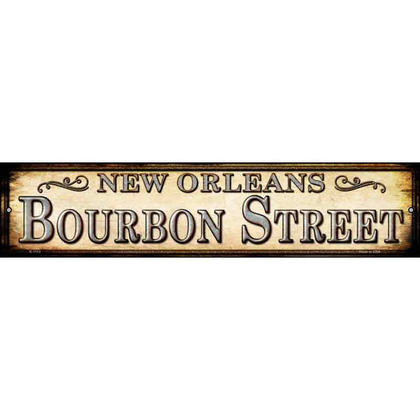 Bourbon Street New Orleans Novelty Metal Street Sign