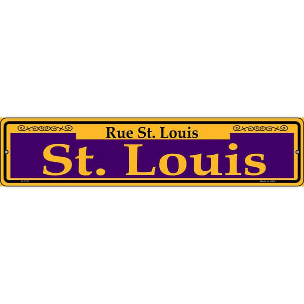 St. Louis Purple Novelty Metal Street Sign