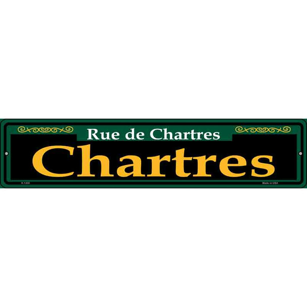 Chartres Green Novelty Metal Street Sign