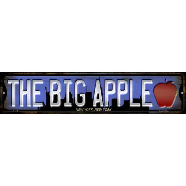 New York The Big Apple Novelty Metal Street Sign