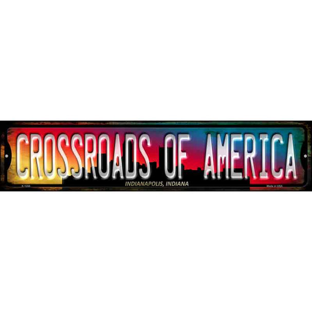 Indianapolis Indiana Crossroads of America Novelty Metal Street Sign