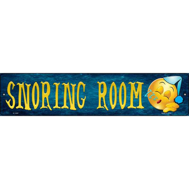 Snoring Room Novelty Metal Street Sign