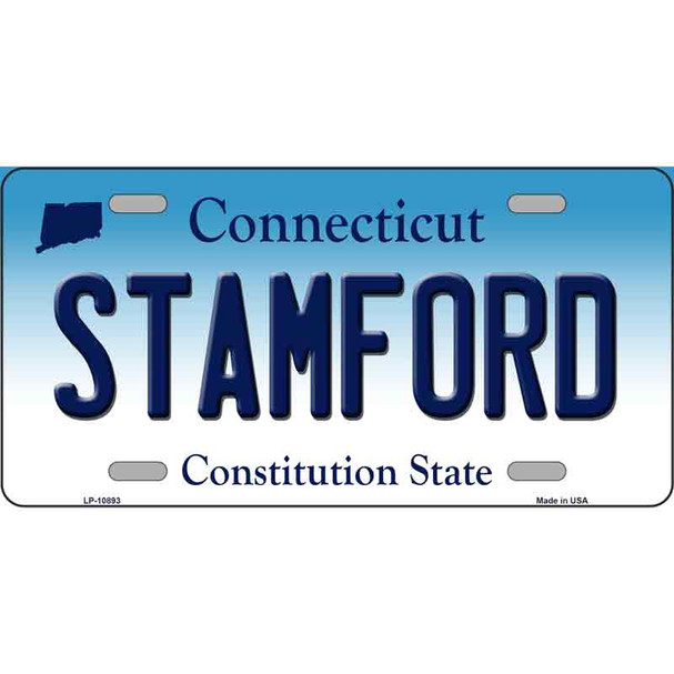 Stamford Connecticut Metal Novelty License Plate