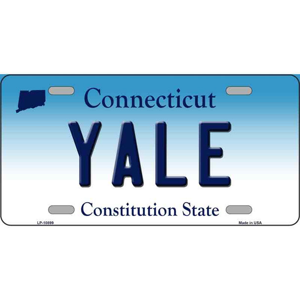 Yale Connecticut Novelty Metal Vanity License Plate Tag LP-10899