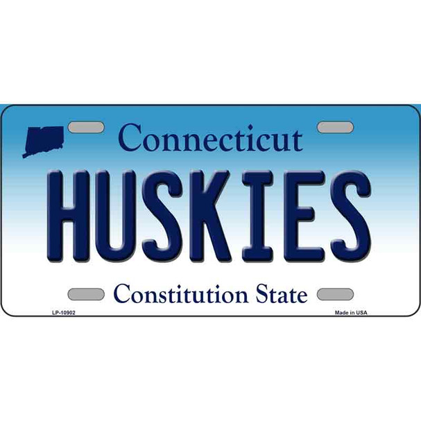 Huskies Connecticut Metal Novelty License Plate
