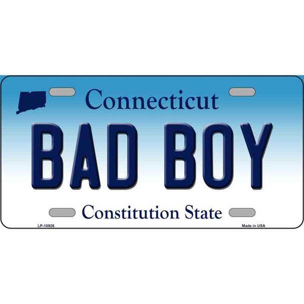 Bad Boy Connecticut Novelty Metal Vanity License Plate Tag LP-10926