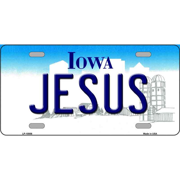 Jesus Iowa Metal Novelty License Plate