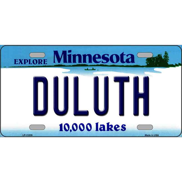 Duluth Minnesota State Novelty License Plate