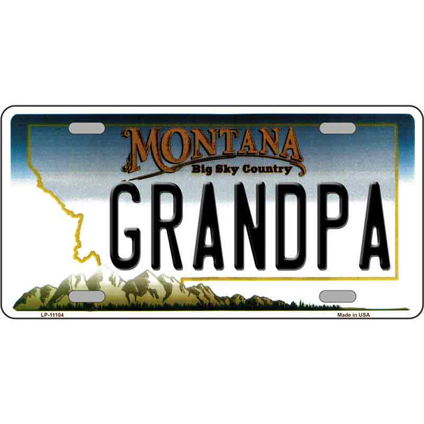 Grandpa Montana State Novelty License Plate