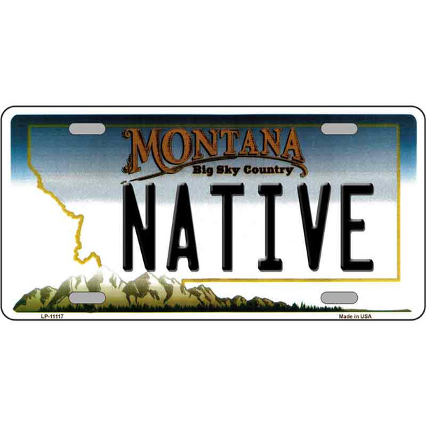 Native Montana State Novelty License Plate
