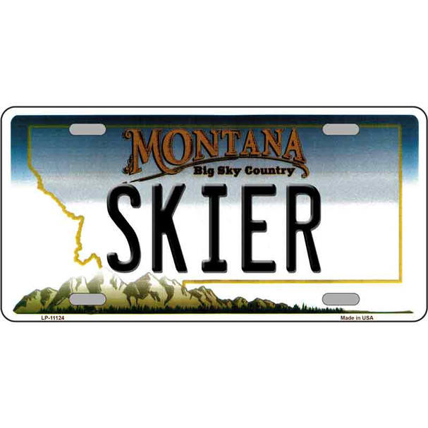Skier Montana State Novelty License Plate