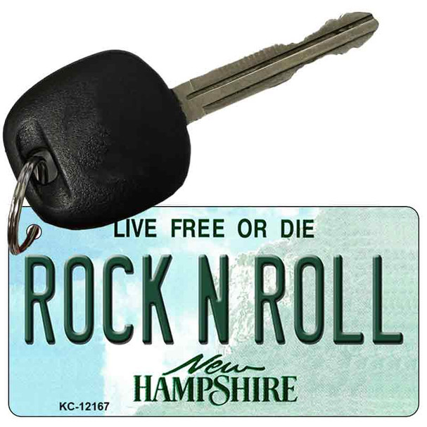 Rock N Roll New Hampshire Novelty Metal Key Chain KC-12167