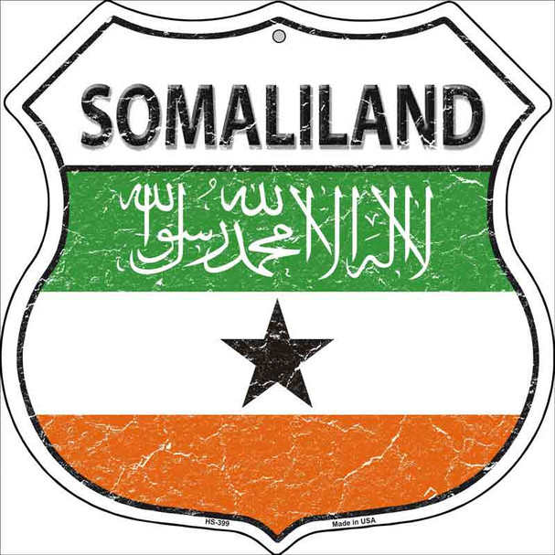 Somaliland Flag Highway Shield Metal Sign