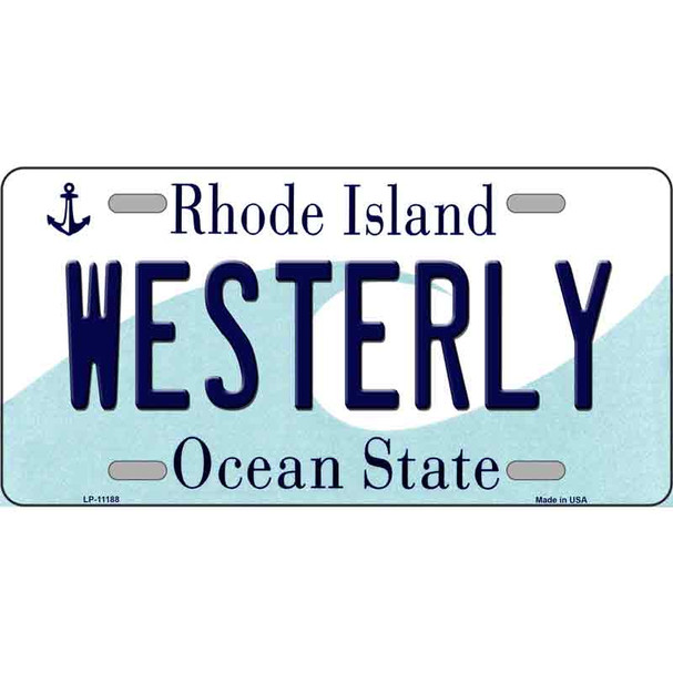 Westerly Rhode Island State License Plate Novelty License Plate