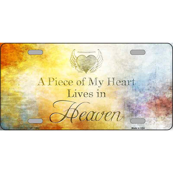 Lives In Heaven Novelty Metal License Plate