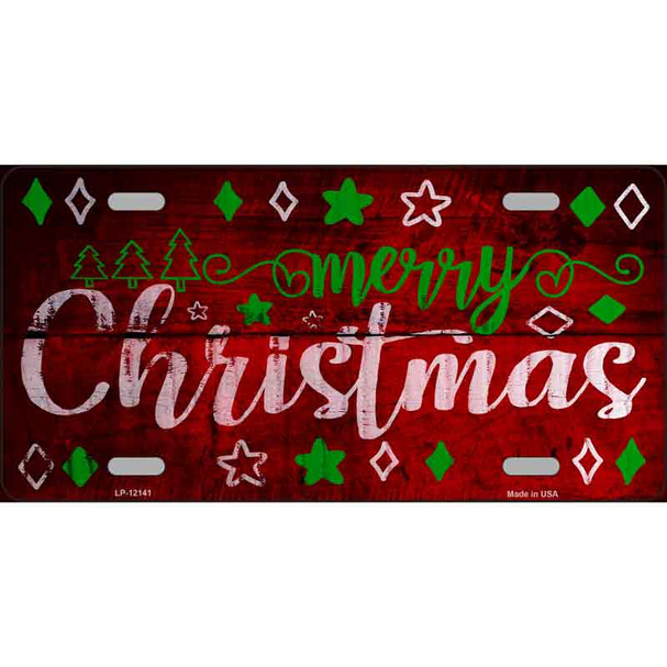 Merry Christmas Novelty Metal License Plate