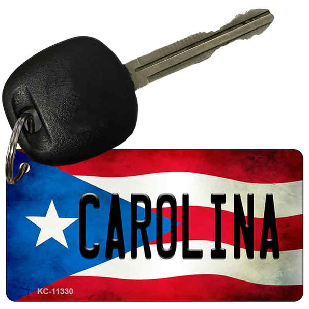 Carolina Puerto Rico State Flag Novelty Metal Key Chain KC-11330