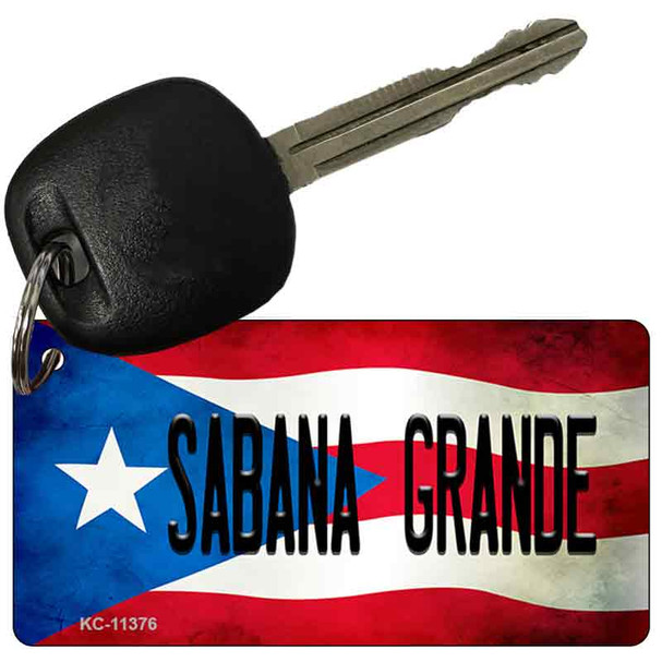 Sabana Grande Puerto Rico State Flag Novelty Metal Key Chain KC-11376