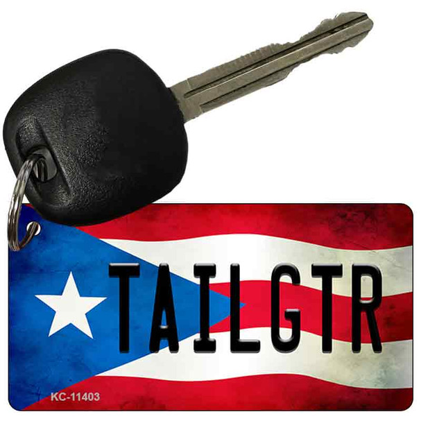 Tailgtr Puerto Rico State Flag Novelty Metal Key Chain KC-11403