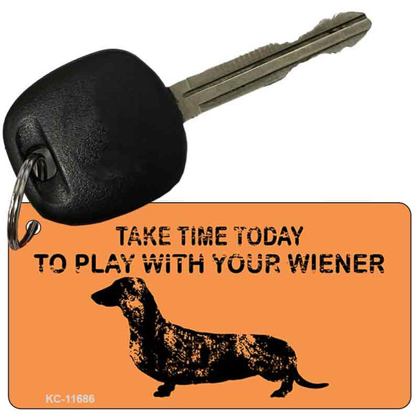 Play With Your Wiener Novelty Metal Key Chain KC-11686