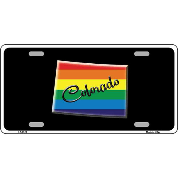 Colorado Rainbow Metal Novelty License Plate