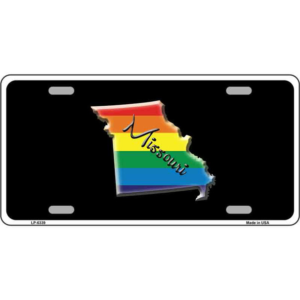 Missouri Rainbow Metal Novelty License Plate