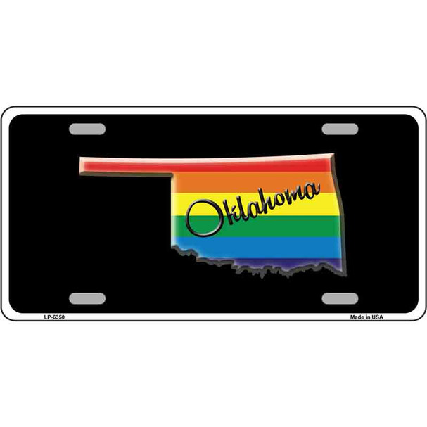 Oklahoma Rainbow Metal Novelty License Plate