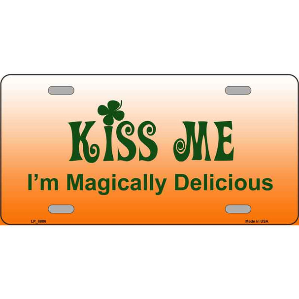 Kiss Me Metal Novelty License Plate