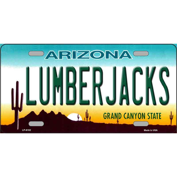 Arizona Lumberjacks Novelty Metal License Plate