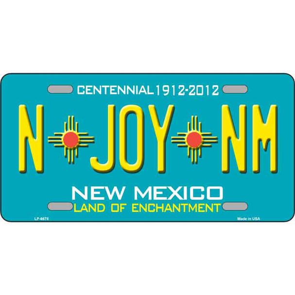 N Joy NM New Mexico Novelty Metal License Plate