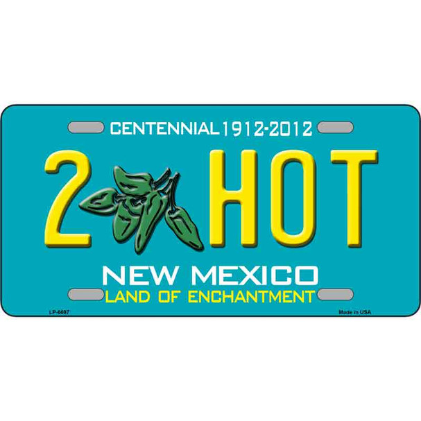 2 Hot Green New Mexico Novelty Metal License Plate